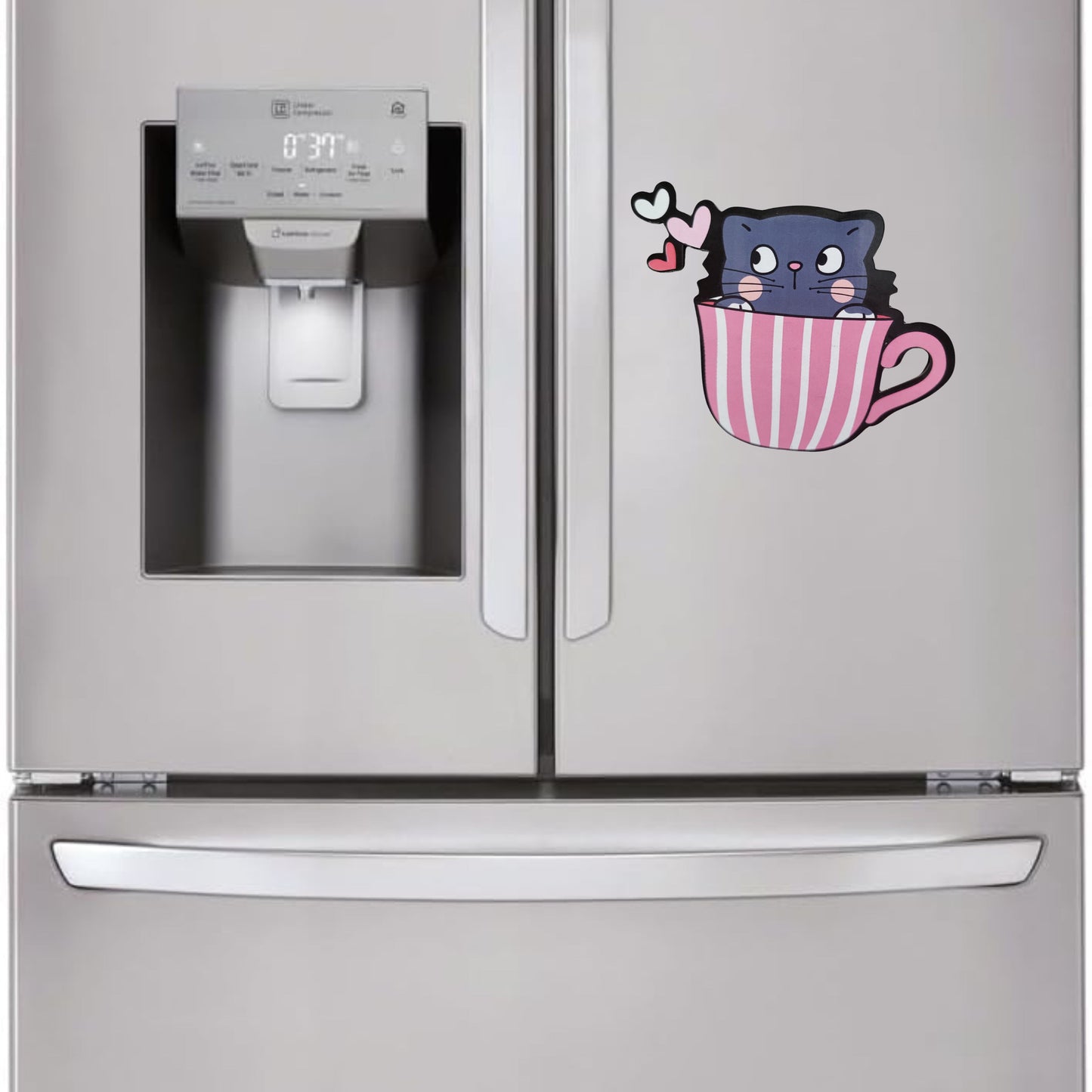 Moderange Cute Cat MDF Fridge Magnet – Decorative Home Decor Item for Cat Lovers & Pet Enthusiasts