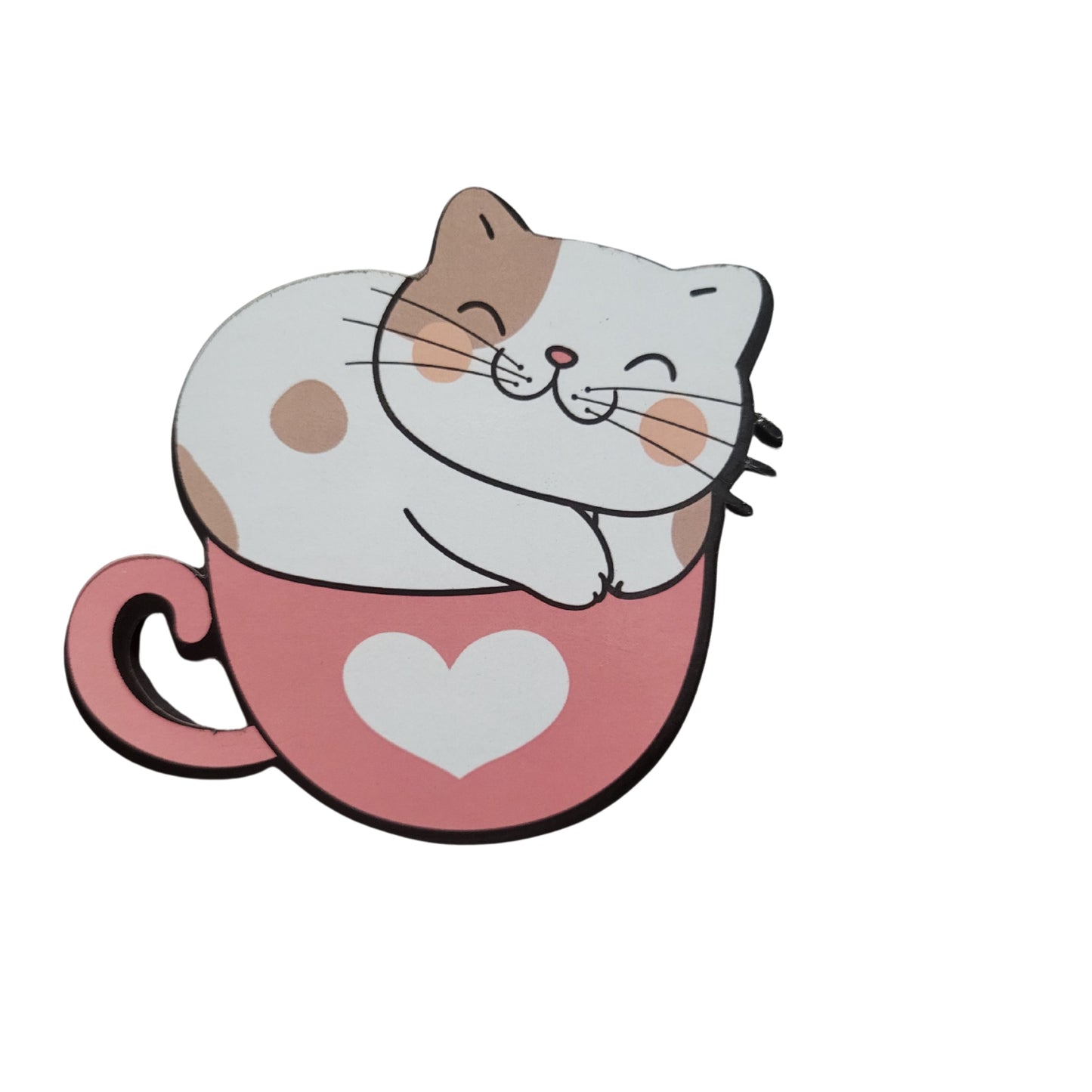 Moderange Cute Cat MDF Fridge Magnet for Cat Lovers & Pet Lovers | Adorable Home Decor Item for Kitchen & Office