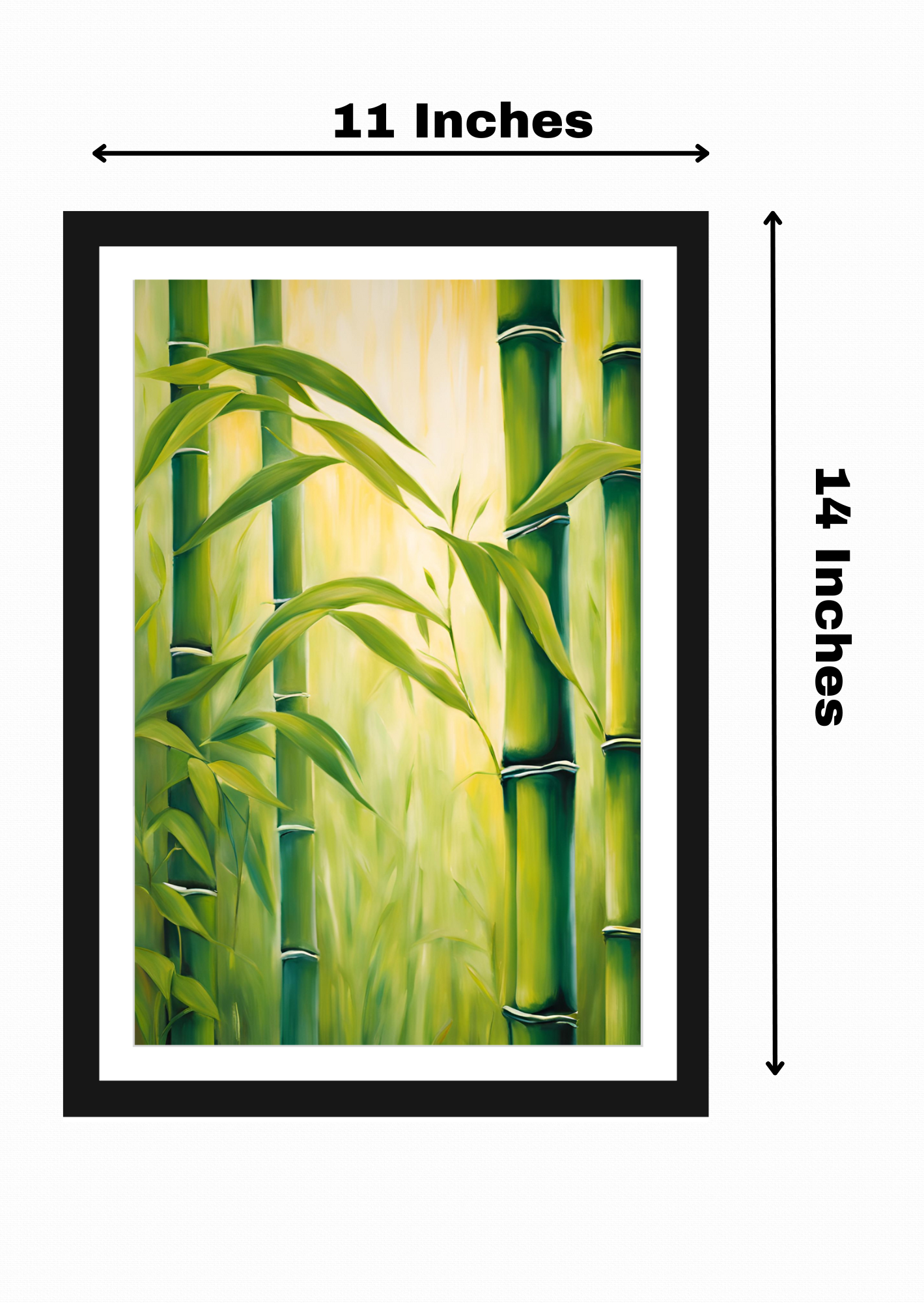 Modern Bamboo Painting Wall Art – Minimalist Nature Decor