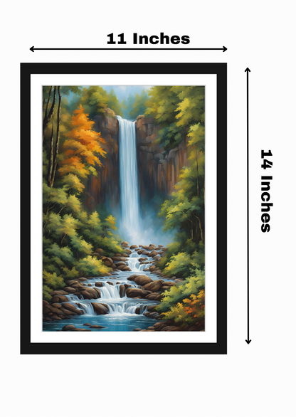Flowing Fortune: Waterfall Wall Art for Wealth & Harmony