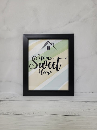 Home Sweet Home Framed Art – Ideal for Any Room,Perfect for Family Spaces