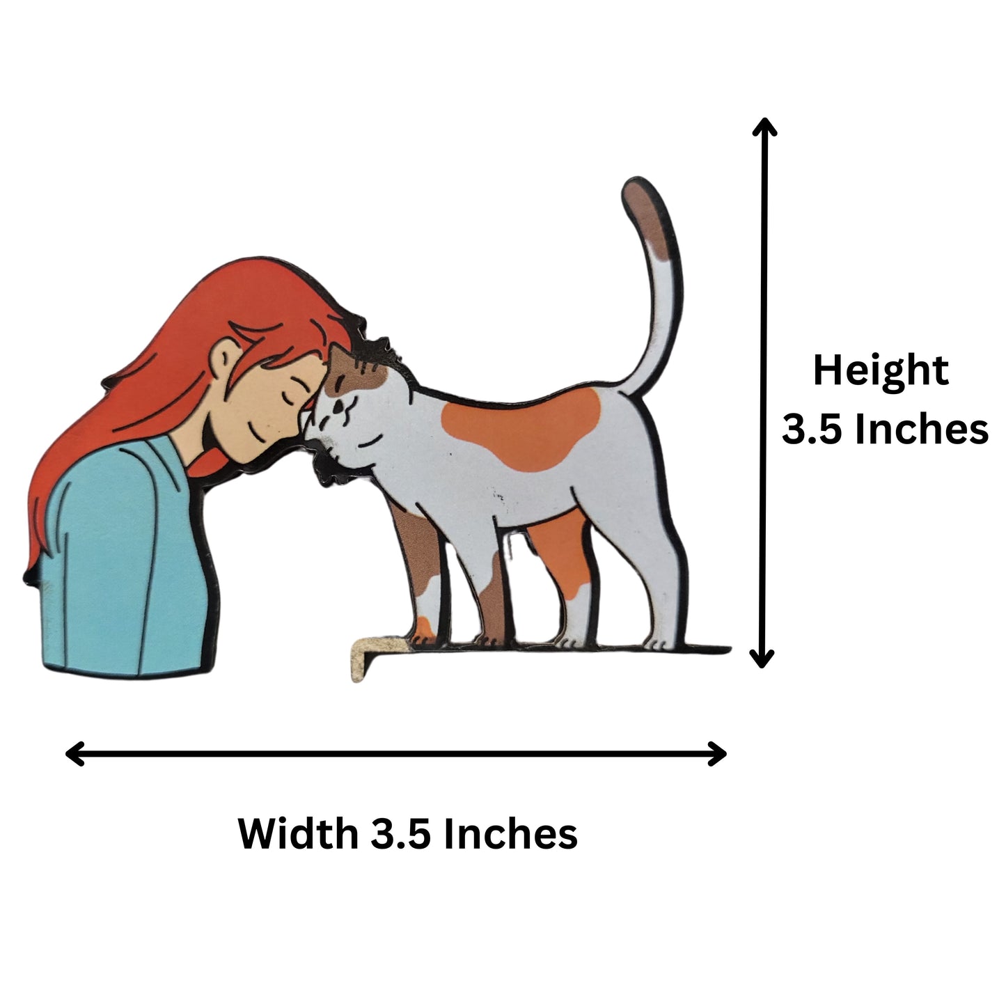 Moderange Cute Cat MDF Fridge Magnet – Decorative Home Decor Item for Cat Lovers & Pet Enthusiasts| Gift for boy, Girl, pet Owners