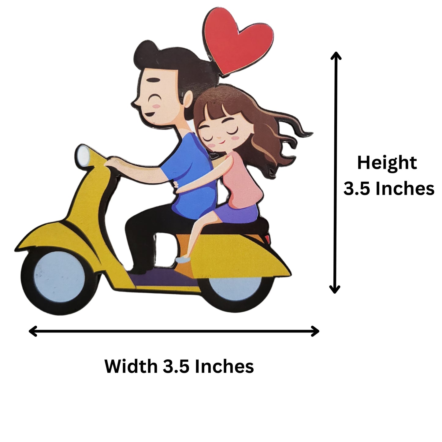 Rider couple MDF Fridge magnet,  a thoughtful couple gift, birthday gift, anniversary gift, or a special gift for bike-loving couples who appreciate unique decor.