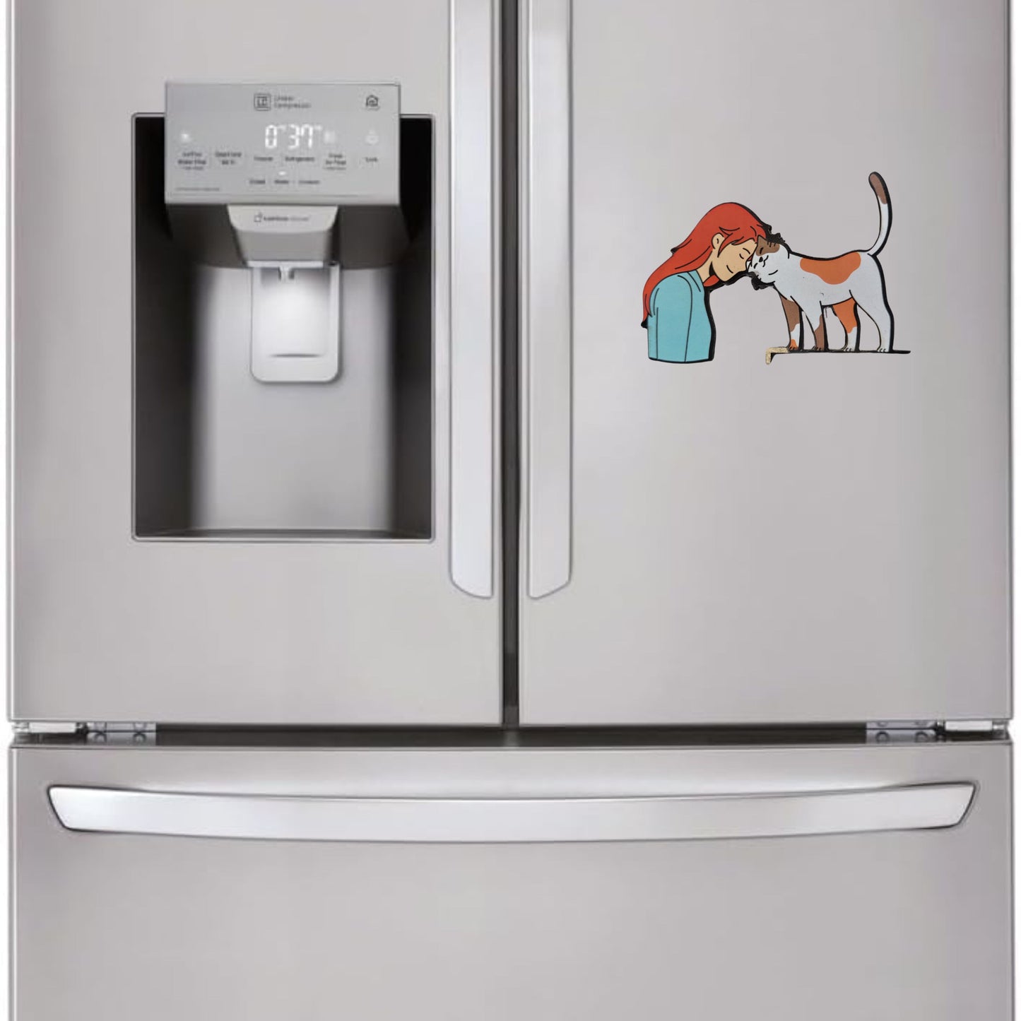 Moderange Cute Cat MDF Fridge Magnet – Decorative Home Decor Item for Cat Lovers & Pet Enthusiasts| Gift for boy, Girl, pet Owners