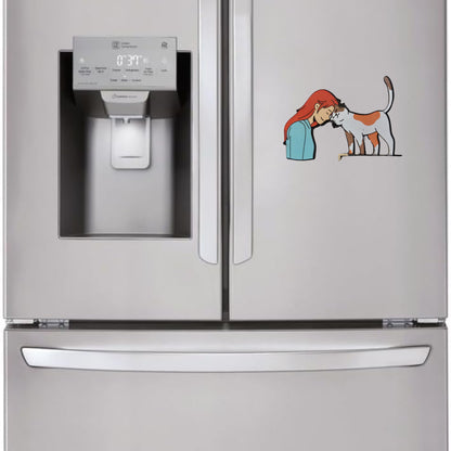Moderange Cute Cat MDF Fridge Magnet – Decorative Home Decor Item for Cat Lovers & Pet Enthusiasts| Gift for boy, Girl, pet Owners