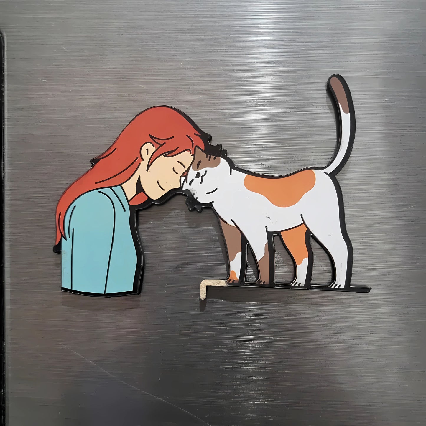 Moderange Cute Cat MDF Fridge Magnet – Decorative Home Decor Item for Cat Lovers & Pet Enthusiasts| Gift for boy, Girl, pet Owners