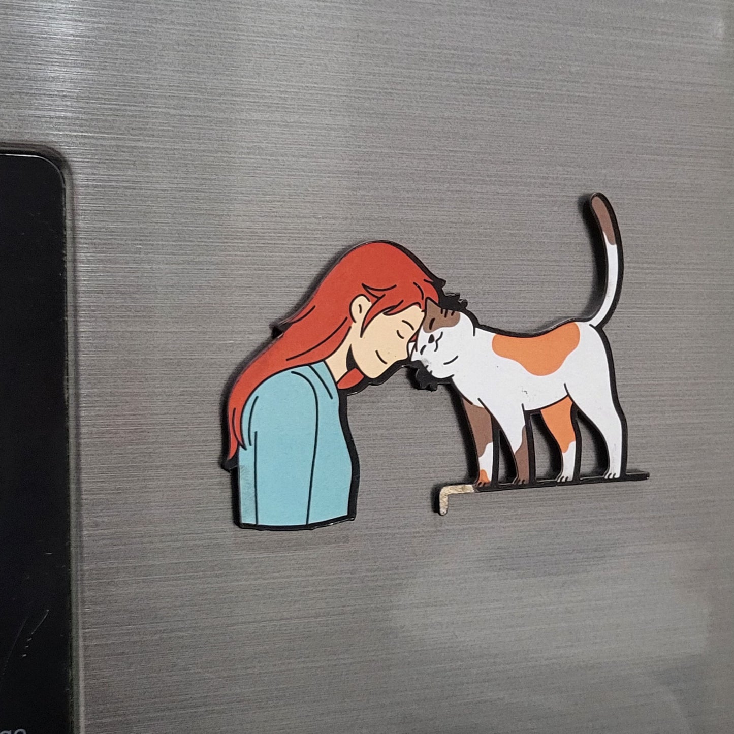 Moderange Cute Cat MDF Fridge Magnet – Decorative Home Decor Item for Cat Lovers & Pet Enthusiasts| Gift for boy, Girl, pet Owners