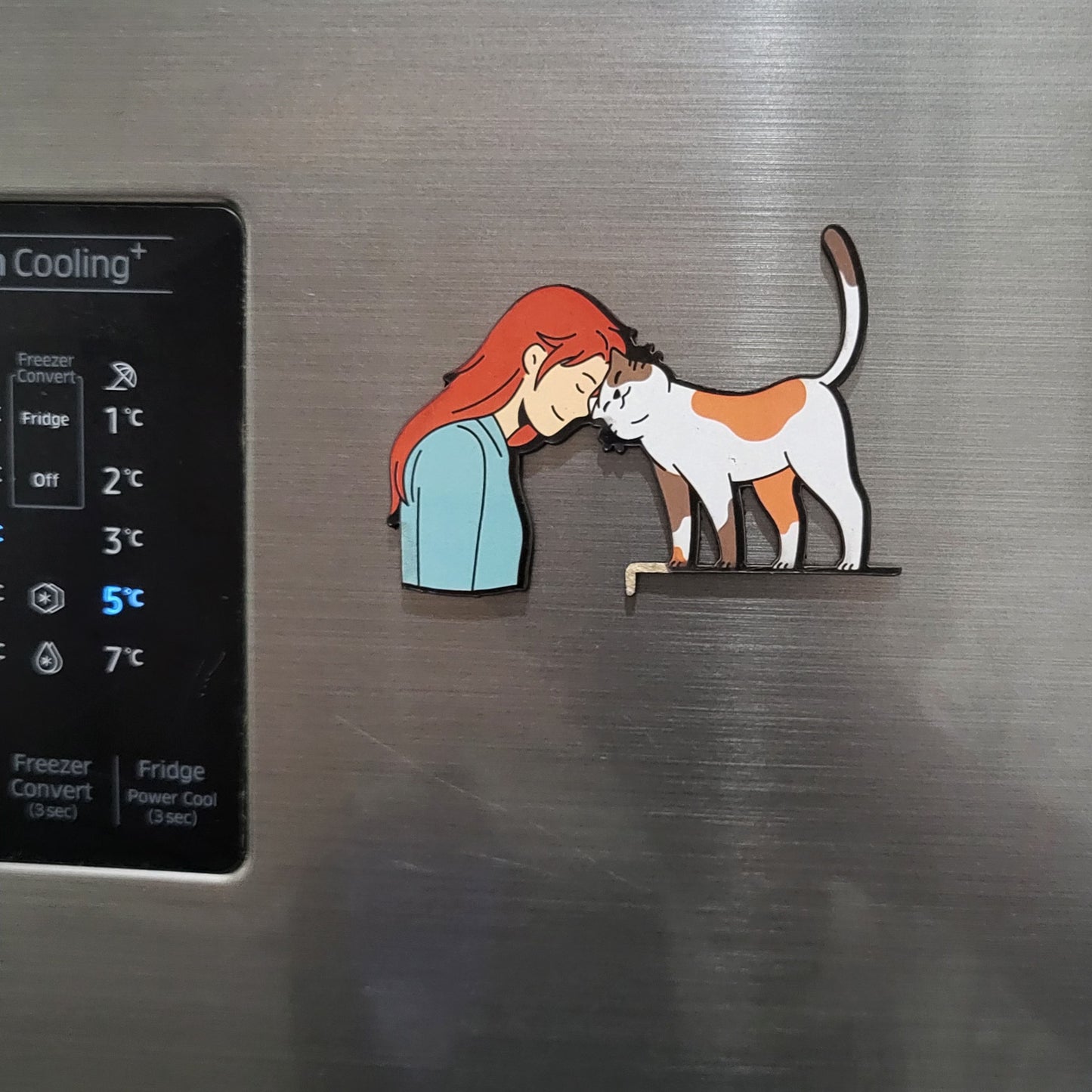 Moderange Cute Cat MDF Fridge Magnet – Decorative Home Decor Item for Cat Lovers & Pet Enthusiasts| Gift for boy, Girl, pet Owners