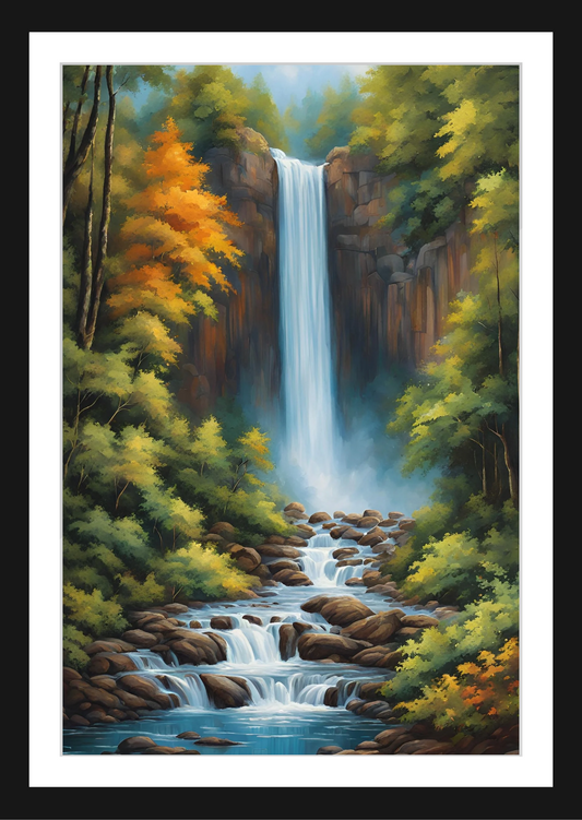 Flowing Fortune: Waterfall Wall Art for Wealth & Harmony