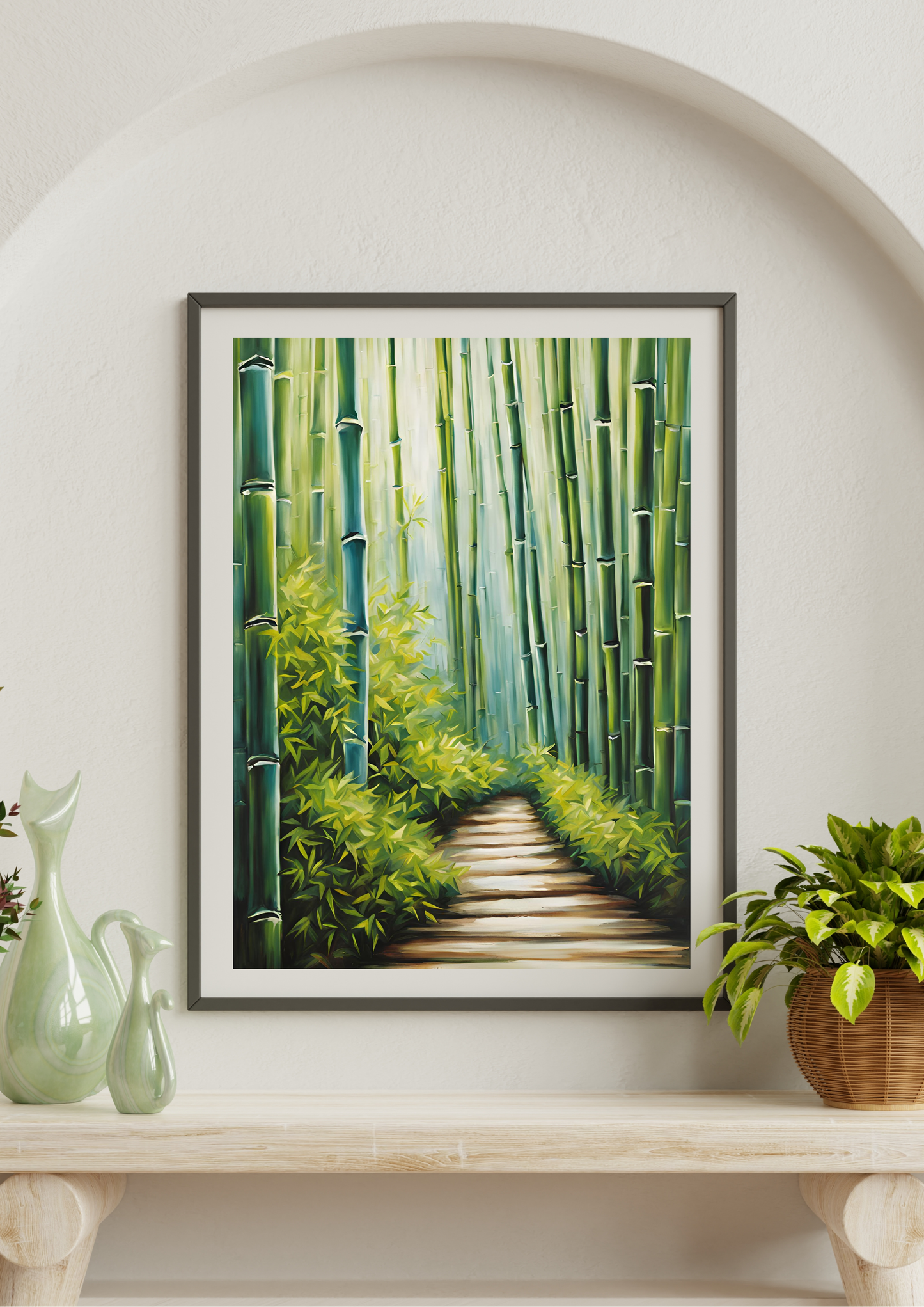 Vastu Compliant Bamboo Wall Art Frame (11*14 Inches) | Brings Positive Energy & Harmony Brings Good Luck & Prosperity