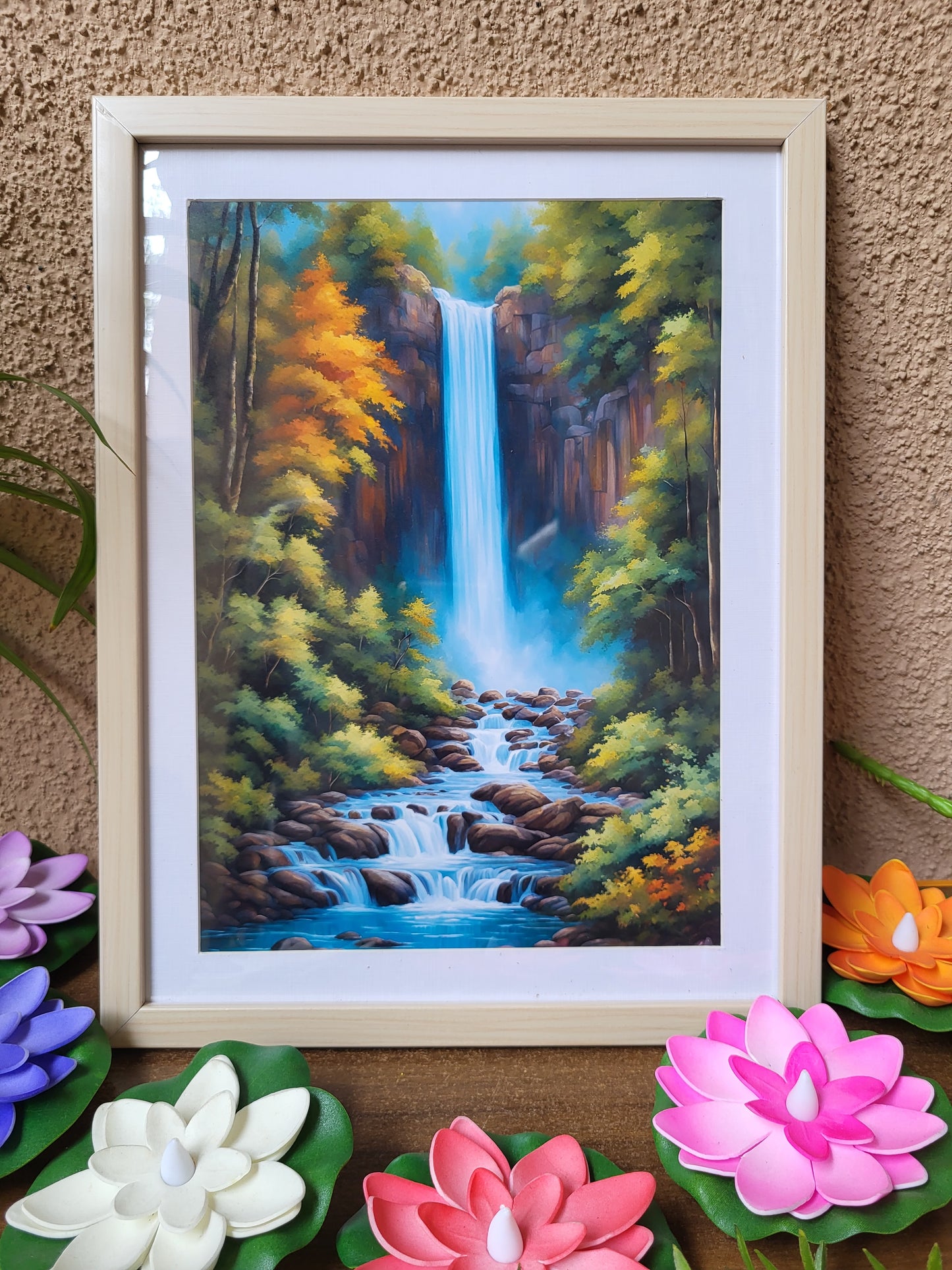 Flowing Fortune: Waterfall Wall Art for Wealth & Harmony
