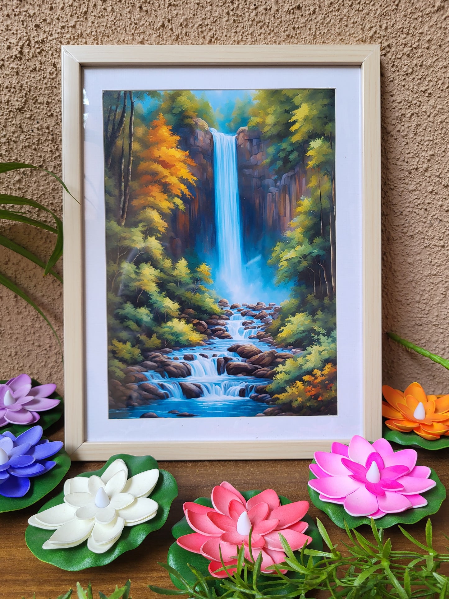 Flowing Fortune: Waterfall Wall Art for Wealth & Harmony